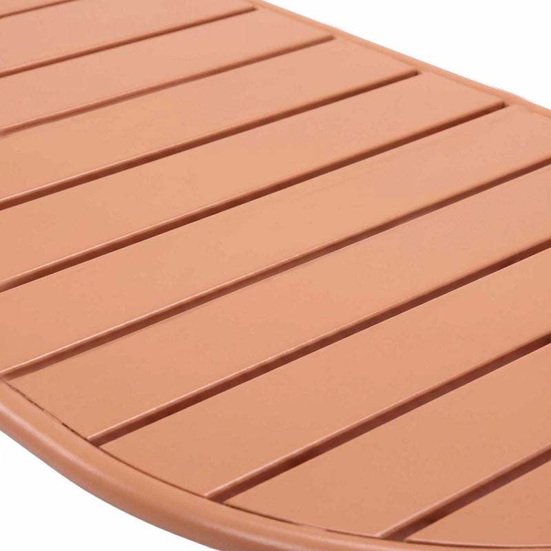 Baca - Table De Jardin Ovale En Métal - Terracotta