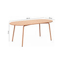 Baca - Table De Jardin Ovale En Métal - Terracotta