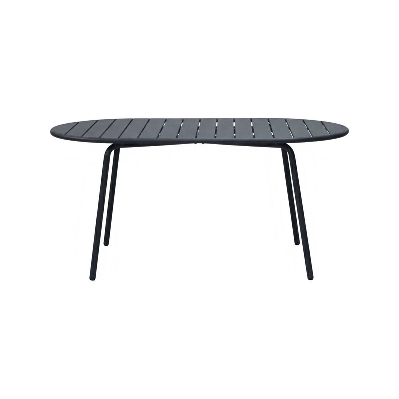 Baca - Table De Jardin Ovale En Métal - Gris