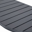 Baca - Table De Jardin Ovale En Métal - Gris