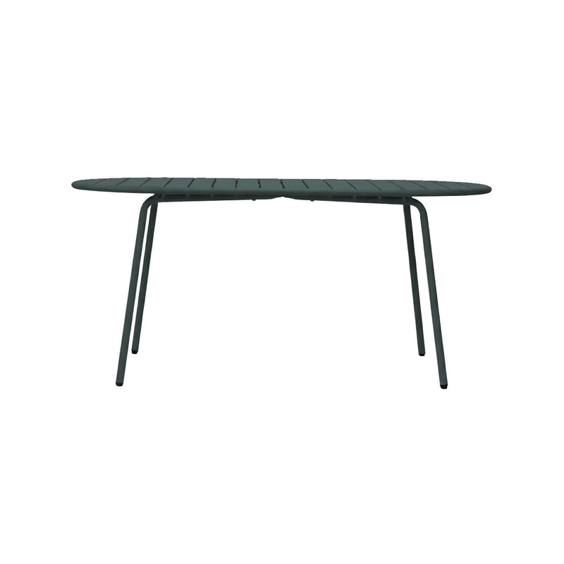 Baca - Table De Jardin Ovale En Métal - Vert Sapin