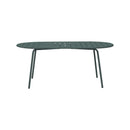 Baca - Table De Jardin Ovale En Métal - Vert Sapin