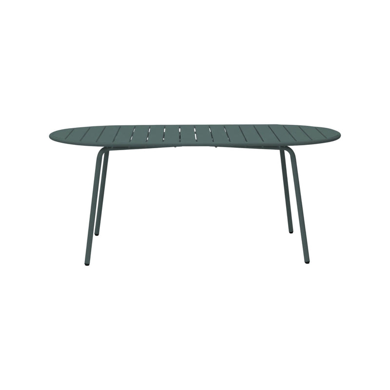 Baca - Table De Jardin Ovale En Métal - Vert Sapin