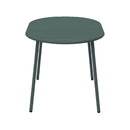 Baca - Table De Jardin Ovale En Métal - Vert Sapin