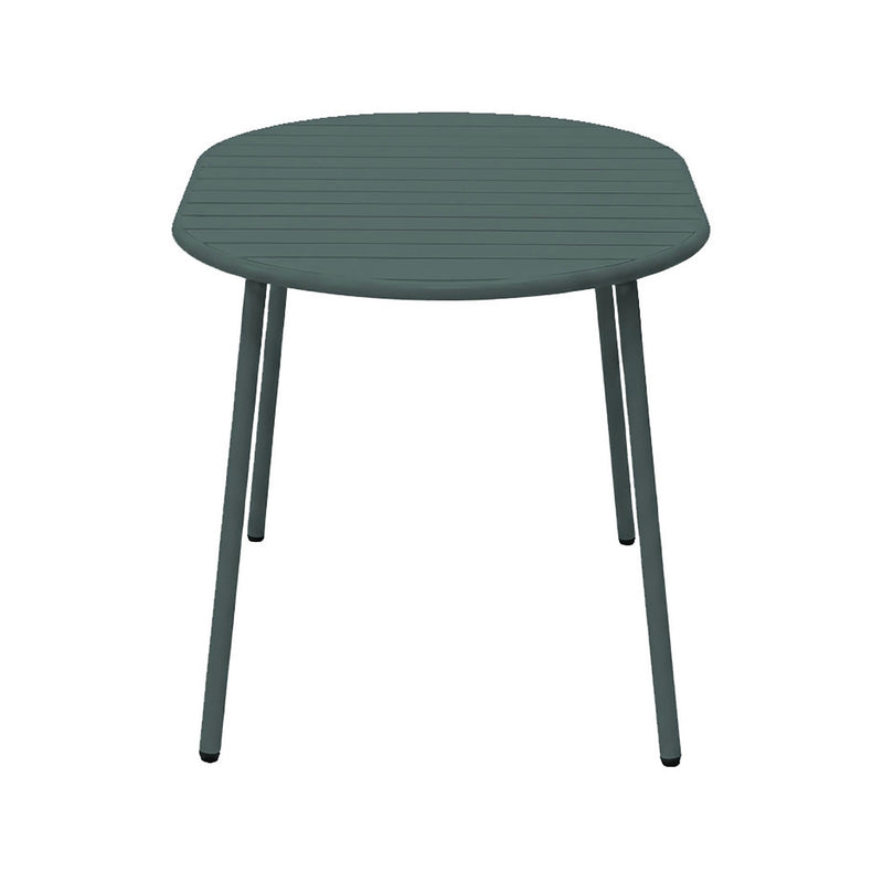 Baca - Table De Jardin Ovale En Métal - Vert Sapin
