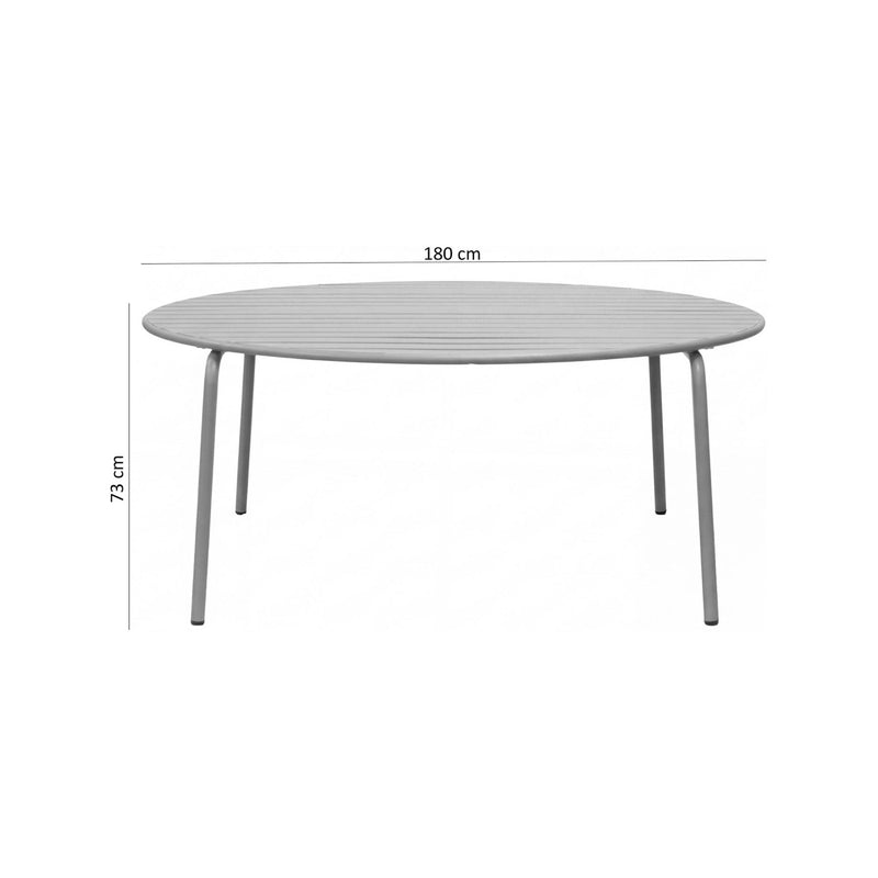 Baca - Table De Jardin Ronde En Métal - Gris