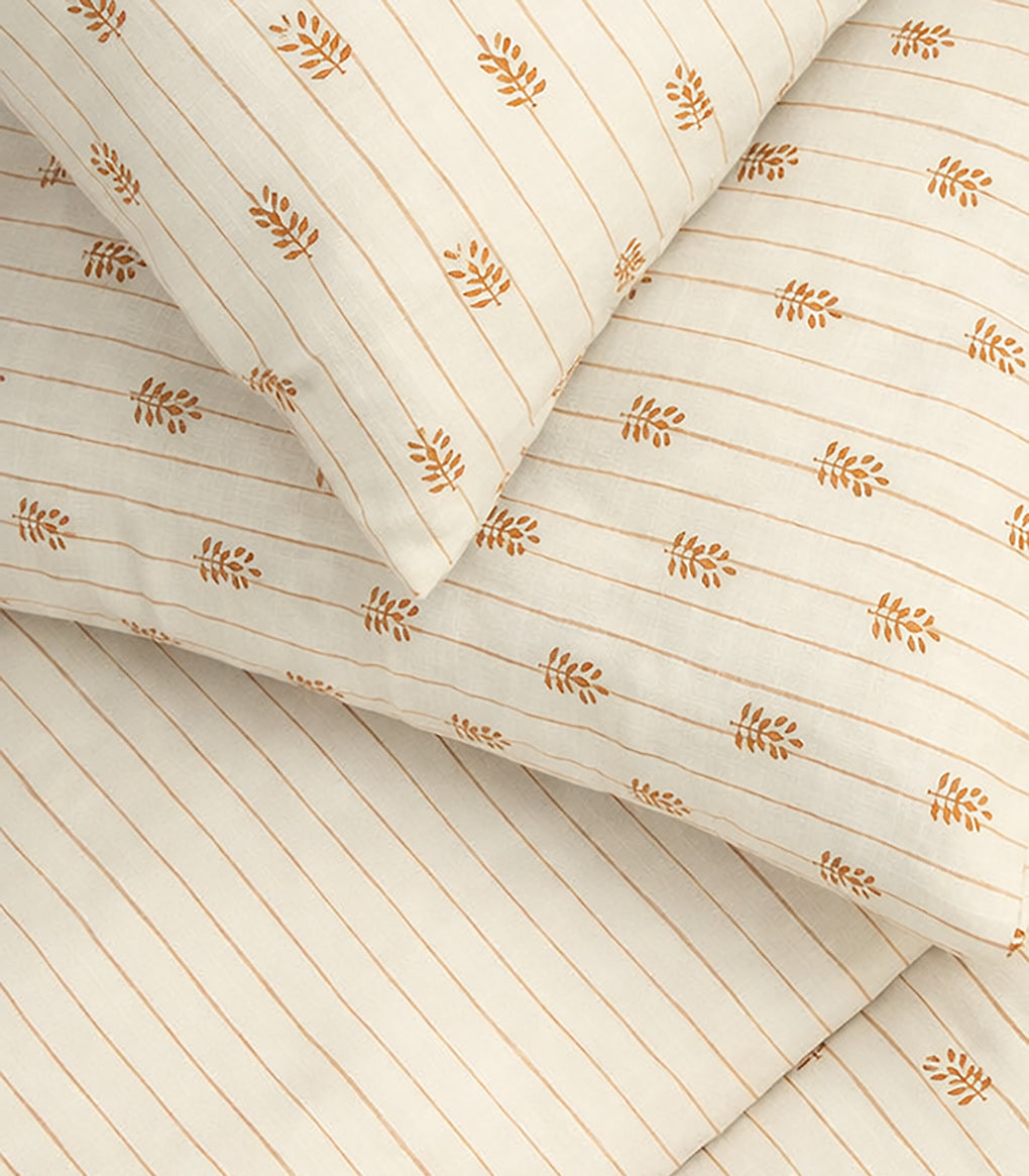 Tess Duvet Cover Set - 100% Washed Cotton - Printed