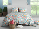 Parure Housse De Couette 3Pcs 100% Satin De Coton 120 Fils Thelma - Imprimé