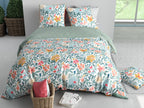 3-Piece Duvet Cover Set 100% Cotton Sateen 120 Threads Thelma - Printed
