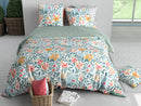 Parure Housse De Couette 3Pcs 100% Satin De Coton 120 Fils Thelma - Imprimé
