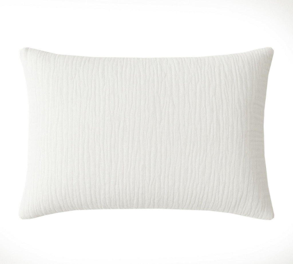 Pur - Taie D'Oreiller - 100% Gaze De Coton Lavé - Blanc Pur