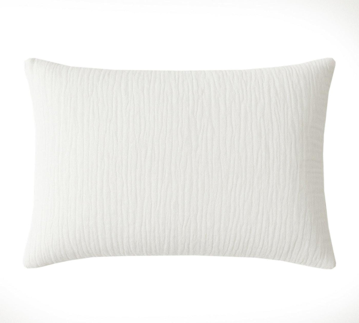 Pur - Taie D'Oreiller - 100% Gaze De Coton Lavé - Blanc Pur