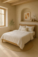 Housse De Couette - 100% Gaze De Coton Lavé - Blanc Pur