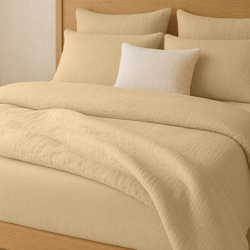 Taie D'Oreiller 100% Gaze De Coton Lavé Ecru Naturel