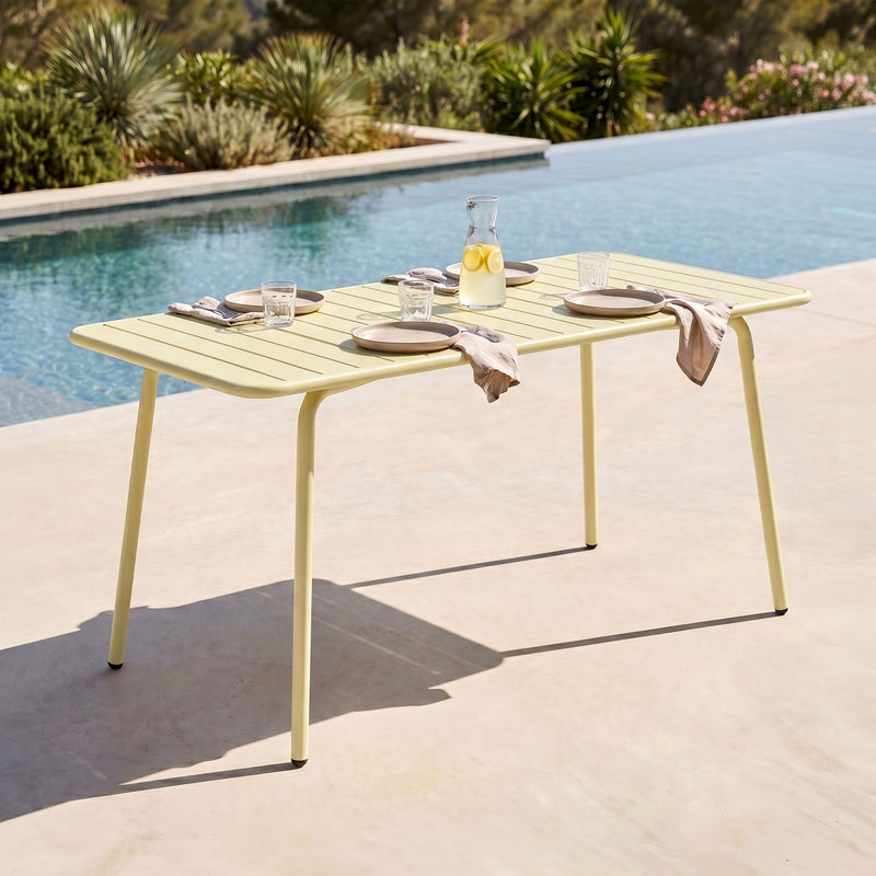 Baca - Table De Jardin En Métal - Crème