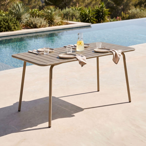 Baca - Table De Jardin En Métal - Taupe