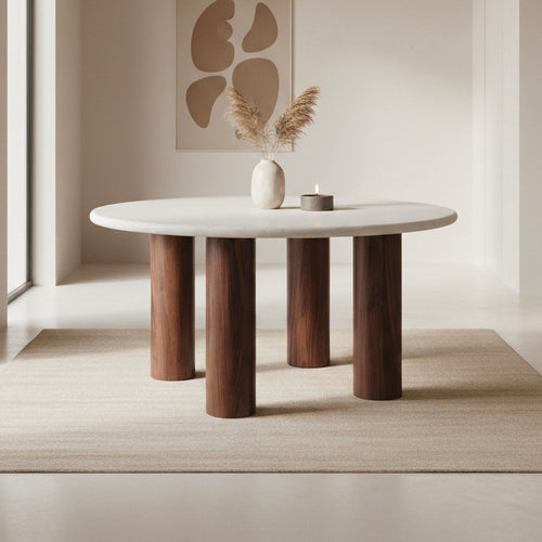 Table Repas Ronde - Beige