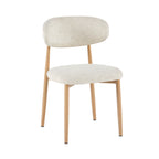 Juego de 2 sillas de tela texturizada - Beige