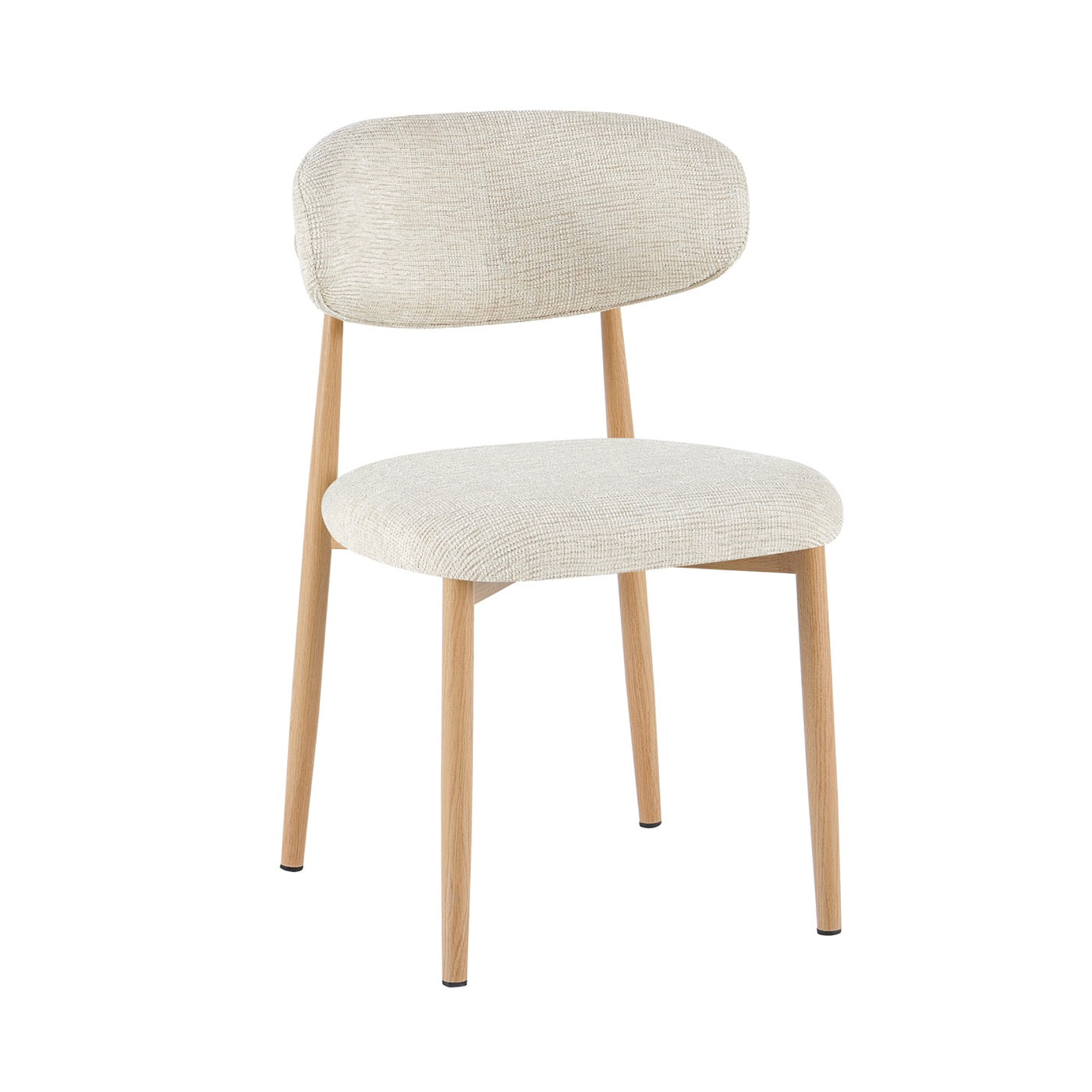 Juego de 2 sillas de tela texturizada - Beige
