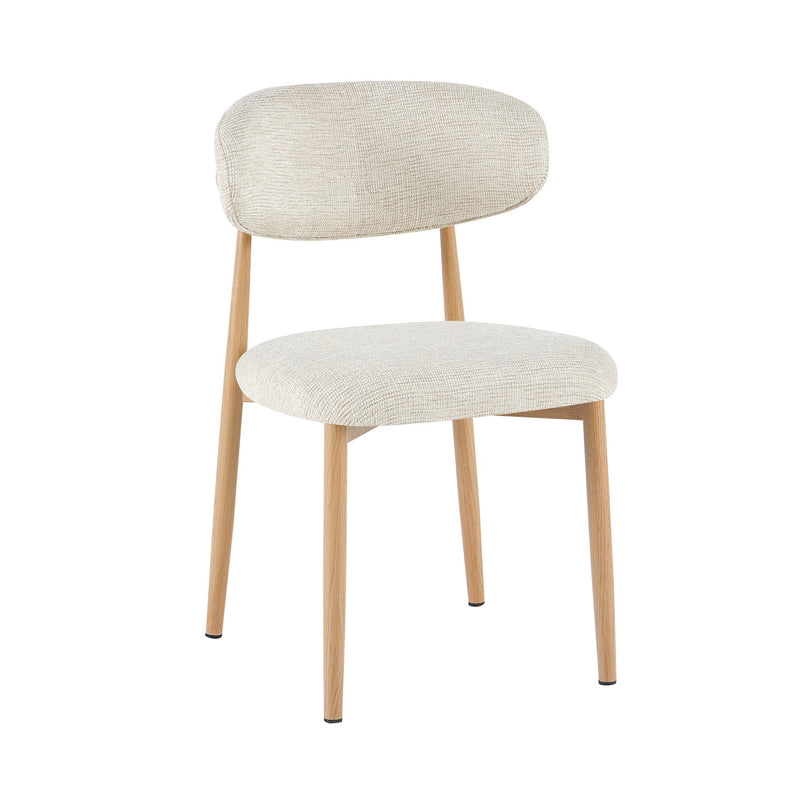 Lot De 2 Chaises En Tissu Texturé - Beige