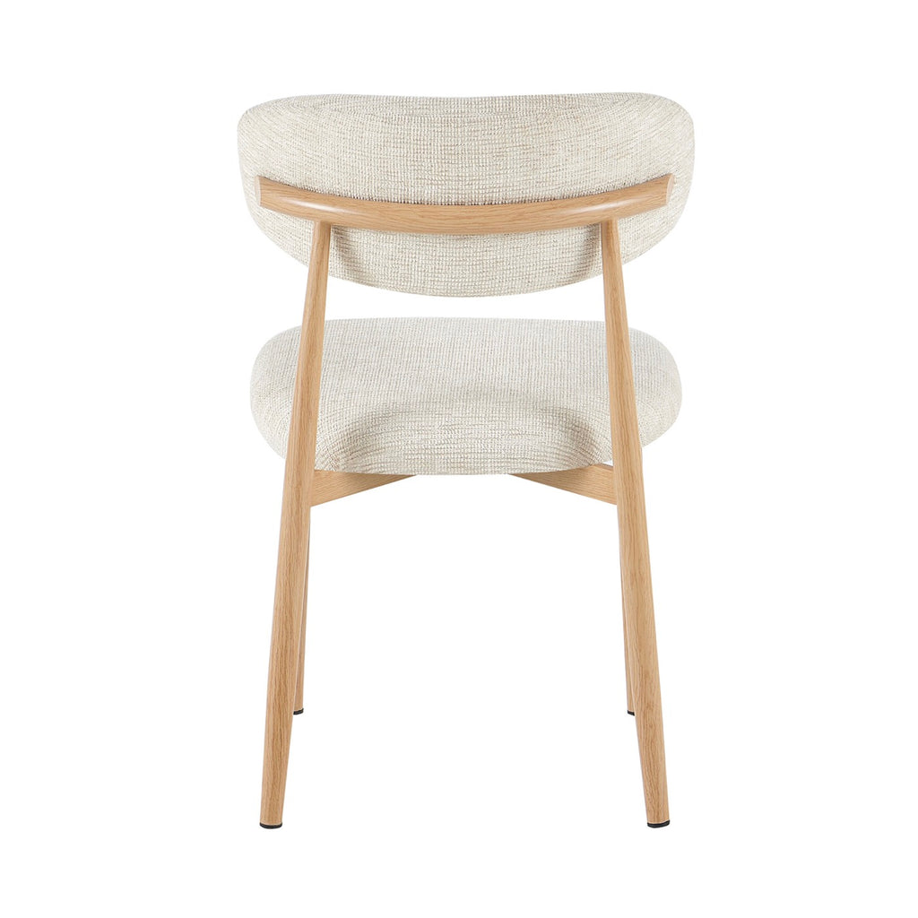 Juego de 2 sillas de tela texturizada - Beige