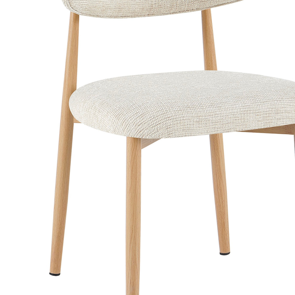 Juego de 2 sillas de tela texturizada - Beige