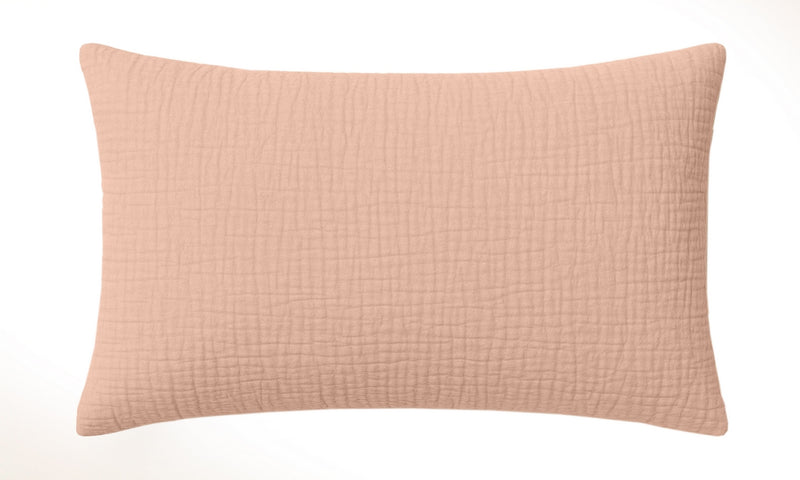 Taie D'Oreiller 100% Gaze De Coton Lavé Rose Lotus