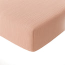 Drap Housse - 100% Gaze De Coton Lavé - Rose Lotus