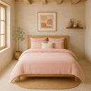 Drap Housse - 100% Gaze De Coton Lavé - Rose Lotus