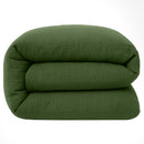 Housse De Couette - 100% Gaze De Coton Lavé - Vert Cèdre