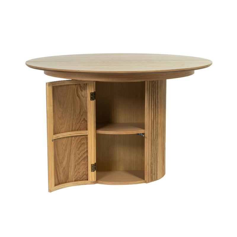 Constance - Table Extensible Avec Rangement - Chêne