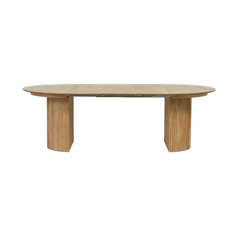 Constance - Table Extensible Avec Rangement - Chêne