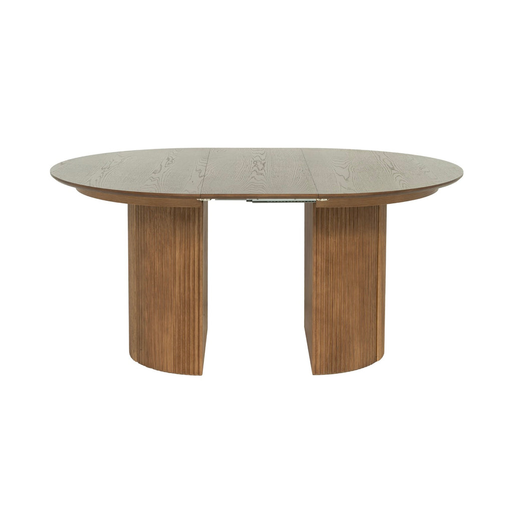 Constance - Table Extensible Avec Rangement - Chêne Brun