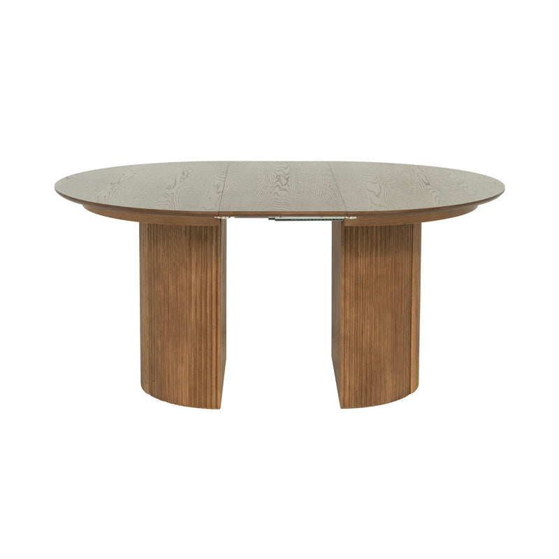 Constance - Table Extensible Avec Rangement - Chêne Brun