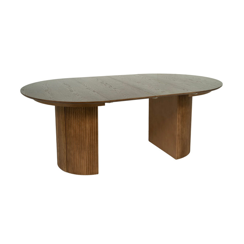 Constance - Table Extensible Avec Rangement - Chêne Brun