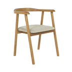 Lot De 2 Chaises Repas En Tissu Texturé Et Bois - Beige