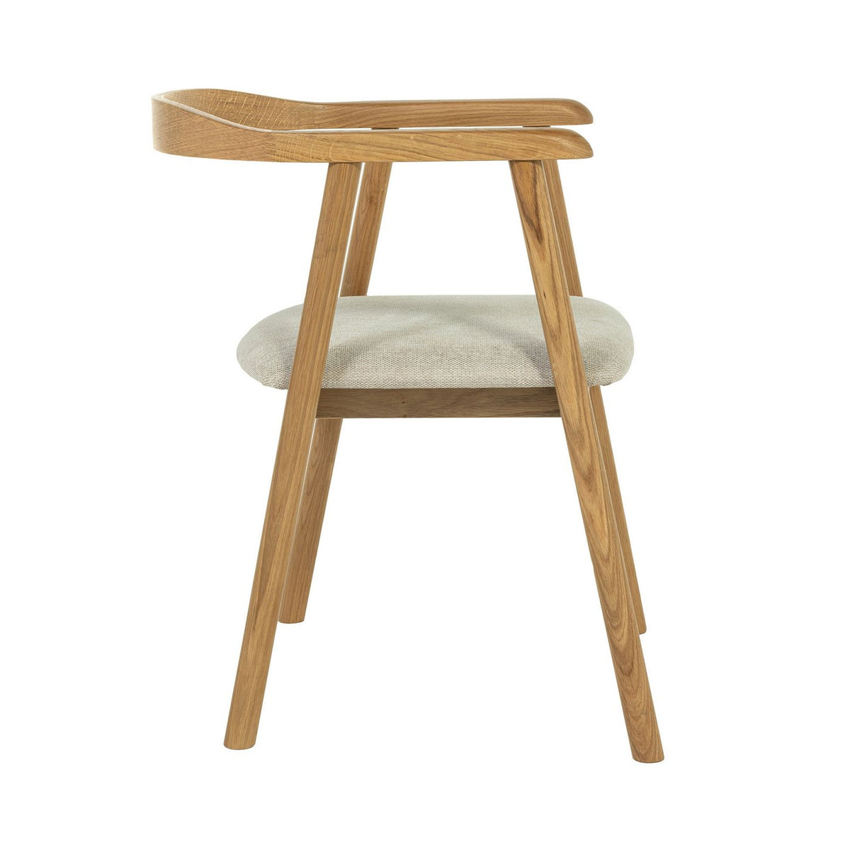 Lot De 2 Chaises Repas En Tissu Texturé Et Bois - Beige