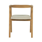 Lot De 2 Chaises Repas En Tissu Texturé Et Bois - Beige