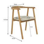 Lot De 2 Chaises Repas En Tissu Texturé Et Bois - Beige