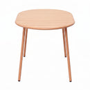 Baca - Ensemble Table De Jardin Ovale + 6 Chaises En Métal - Terracotta