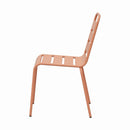 Baca - Ensemble Table De Jardin Ovale + 6 Chaises En Métal - Terracotta