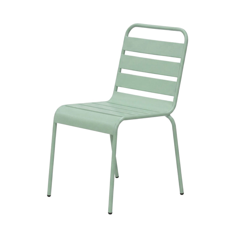Baca - Ensemble Table De Jardin Ovale + 6 Chaises En Métal - Vert
