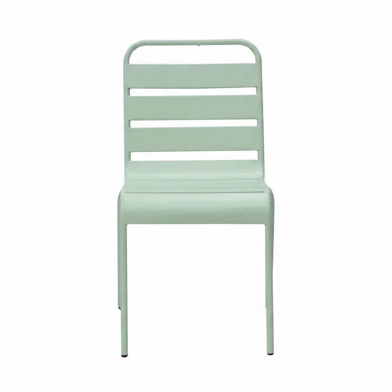 Baca - Ensemble Table De Jardin Ovale + 6 Chaises En Métal - Vert