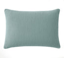 Taie D'Oreiller 100% Gaze De Coton Lavé Bleu Givrée