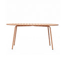 Baca - Ensemble Table De Jardin Ovale + 6 Fauteuils Métal - Terracotta