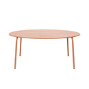 Baca - Ensemble Table De Jardin + 6 Chaises En Métal - Terracotta