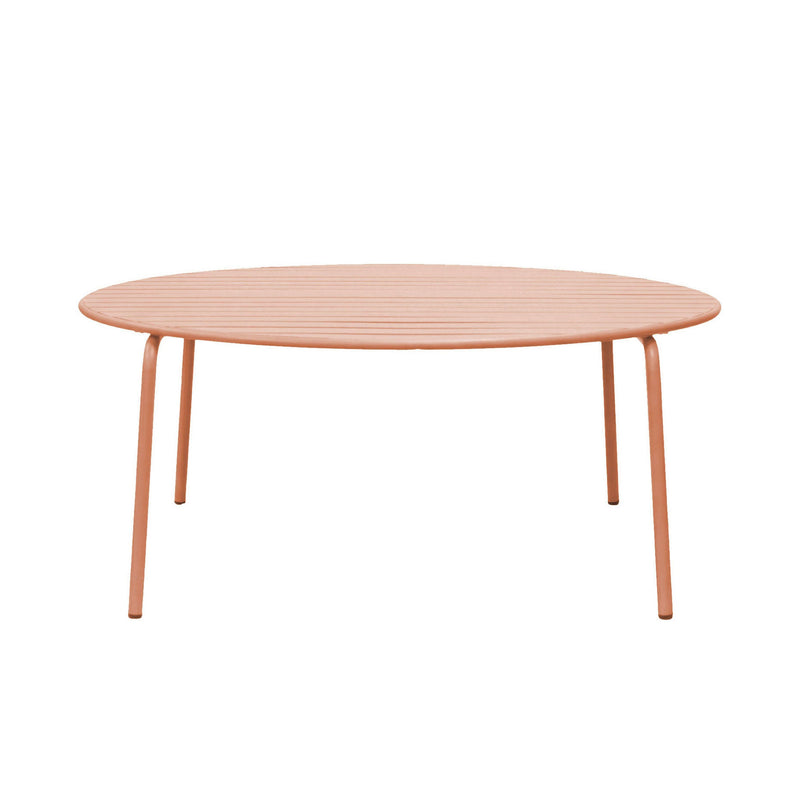 Baca - Ensemble Table De Jardin + 6 Chaises En Métal - Terracotta