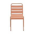 Baca - Ensemble Table De Jardin + 6 Chaises En Métal - Terracotta