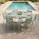 Baca - Ensemble Table De Jardin + 6 Chaises En Métal - Vert