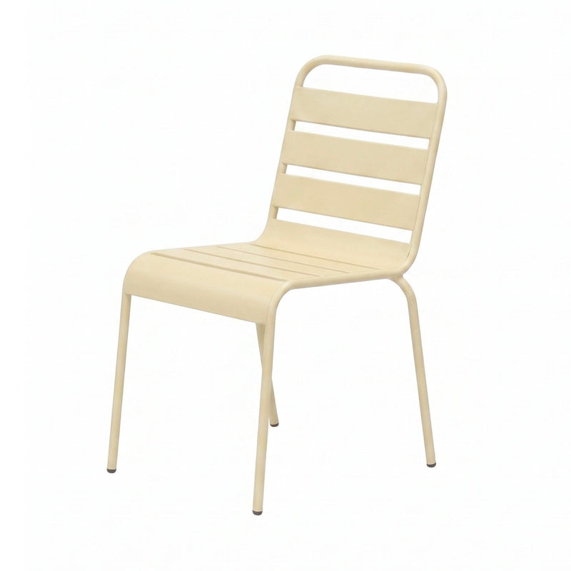 Baca - Ensemble Table De Jardin + 8 Chaises En Métal - Crème